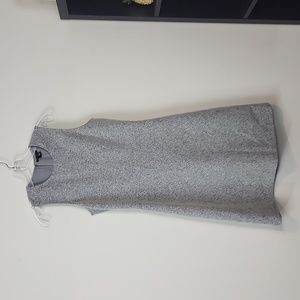 THEORY Raneid K Wool Felt Knit Light Heather Wool Sleeveless A-Line Dress